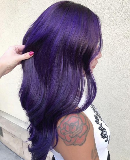 Волосы фиолетовые