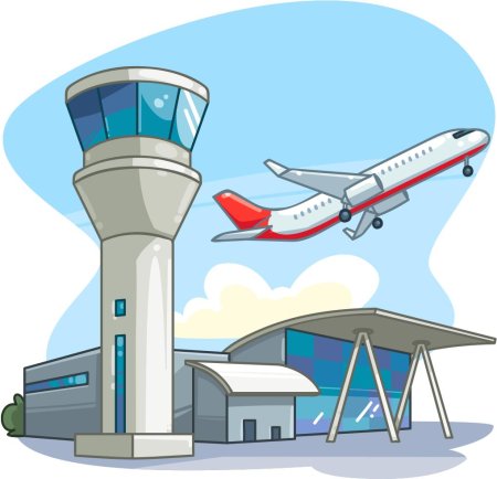 Аэропорт на прозрачном фоне