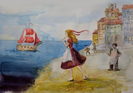 Иллюстрации к алым парусам грина