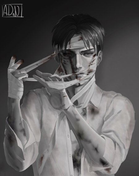 Леви аккерман арт