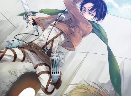 Аниме атака титанов леви аккерман