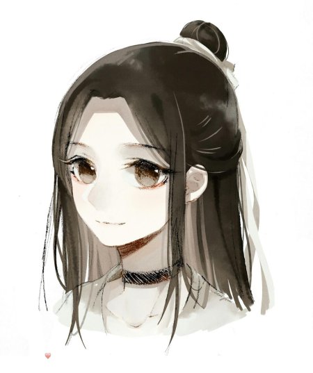 Аниме девушка без челки