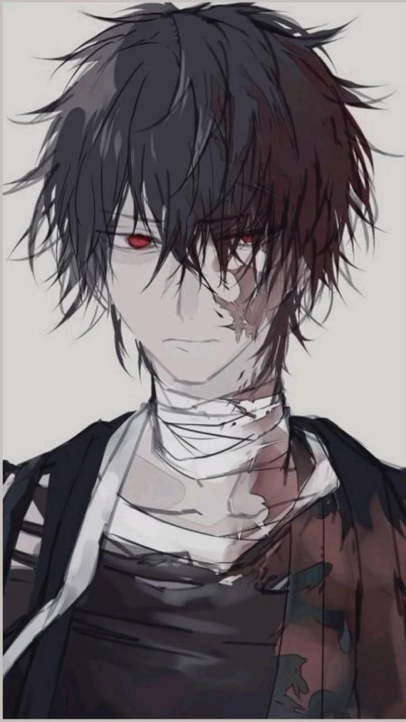 Аниме парень со шрамами