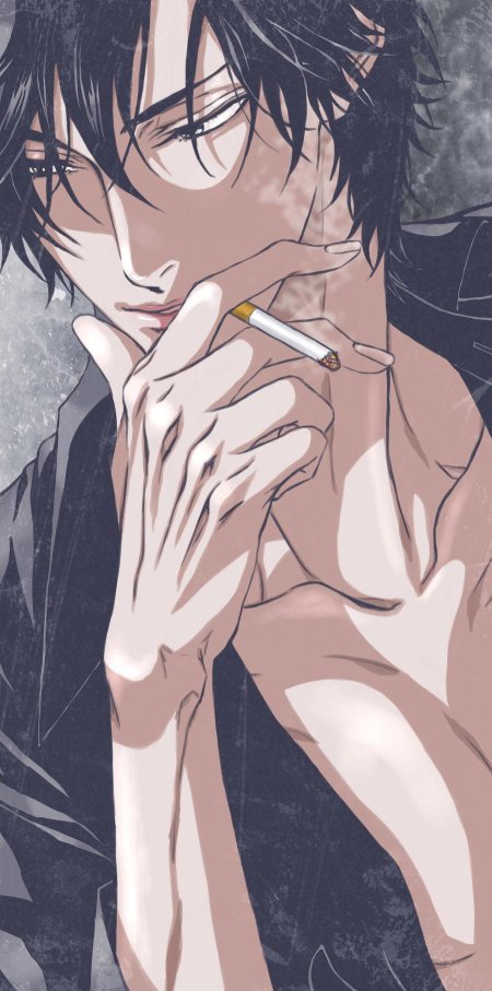 Аниме парень с сигаретой