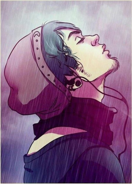 Аниме курящий парень