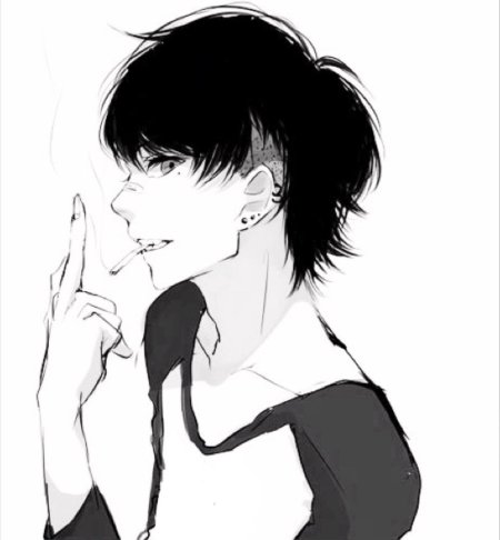 Аниме парень с сигаретой