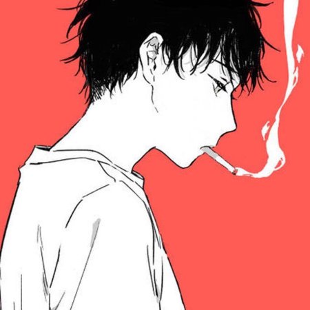 Аниме парень с сигаретой