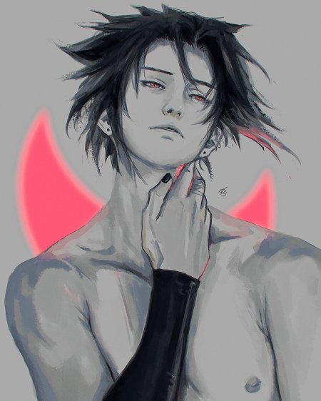 Саске учиха арт реалистичный