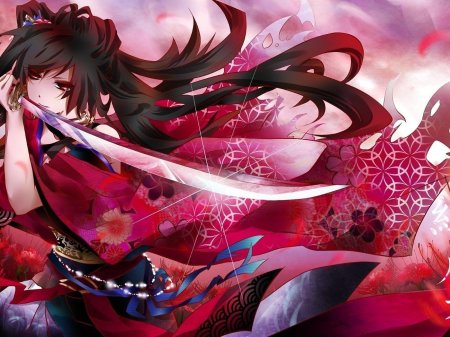 Аниме девушка с мечом