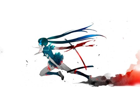 Аниме девушка с катаной