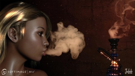 Девушка с кальяном
