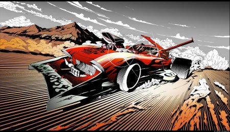 Машина в стиле комикс