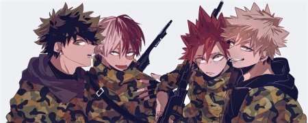 Арт мга тодороки киришима мидория бакуго