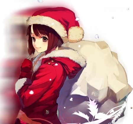Аниме девушка новый год