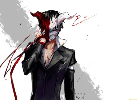 Аниме парень в маске