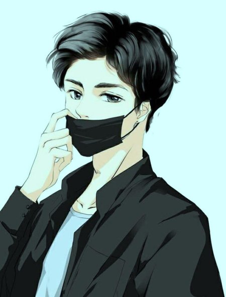 Арт парень в маске