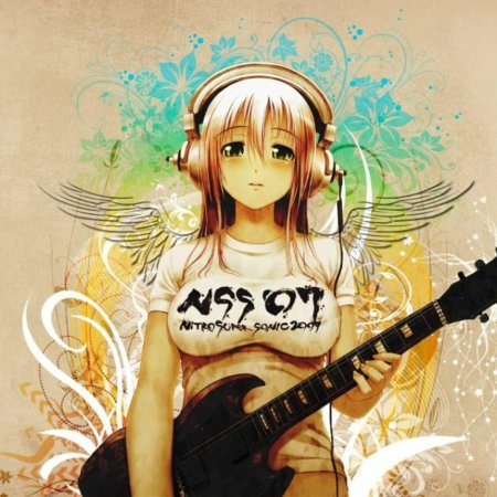 Аниме девочка с гитарой