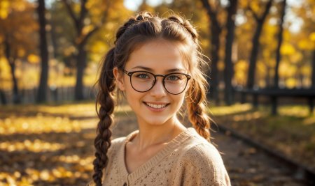 Красивая девушка в очках