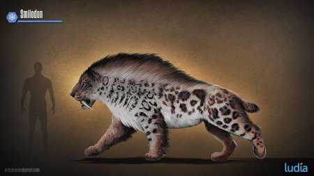 Смилодон саблезубый тигр