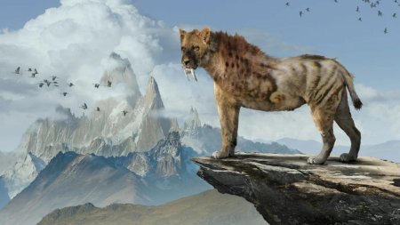 Смилодон саблезубый тигр