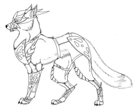 Раскраски волки аниме