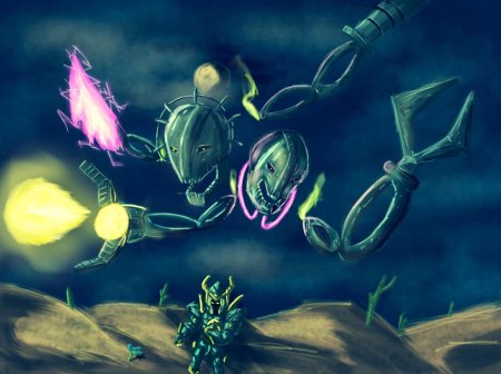 Арты боссов из террарии