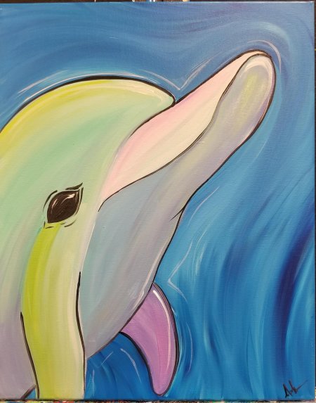 Дельфин гуашью