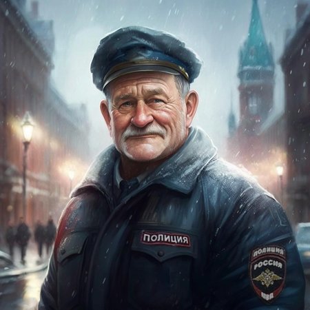 Русский полицейский арт