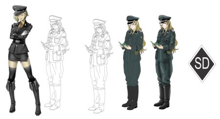 Референсы девушек в военной форме