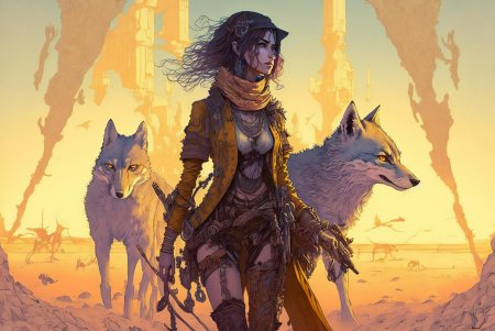 Девушка животное арт