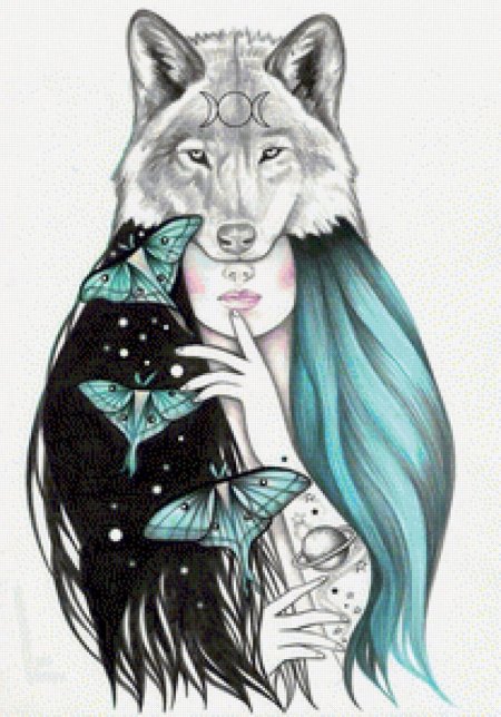 Волк девушка