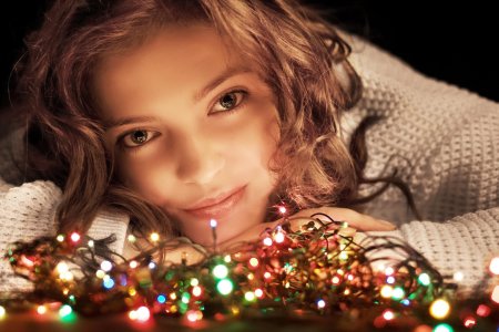 Новогодние фотографии девушек