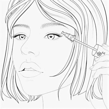 Лицо девочки раскраска