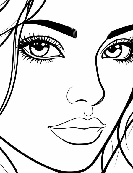 Раскраска лица девушки