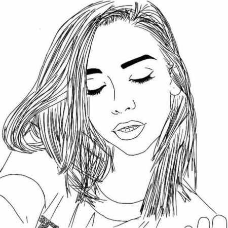 Раскраски лиц девушек