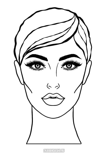 Раскраска лица девушки