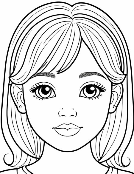 Раскраска лицо девочки