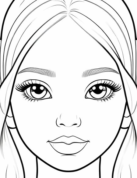 Раскраска лицо девочки