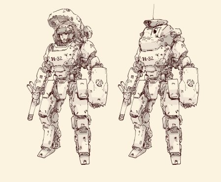 Робот эскиз