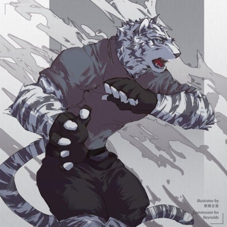 Фурри белый тигр