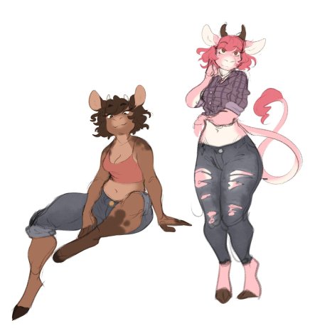 Антро корова девушка