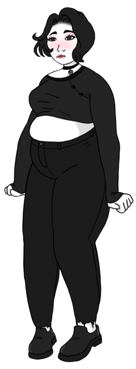 Полная девушка рисунок