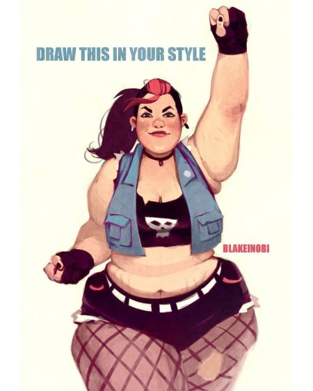 Полные мультяшные девушки