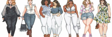 Модные полные девушки