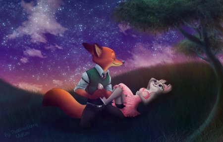 Арт зверополис ник и джуди