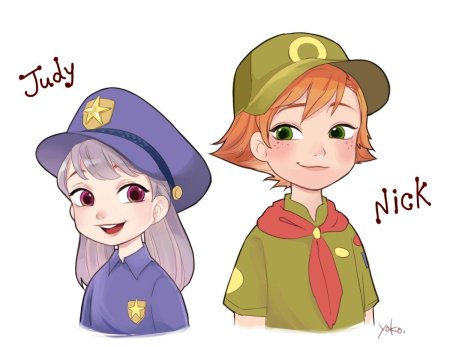 Рисунки джуди хопс и ника