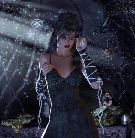 Девушка в паутине