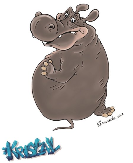 Бегемот мультяшный