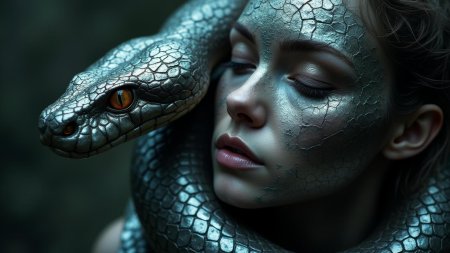 Девушка со змеей