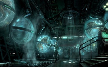 Концепт арт sci fi лаборатория